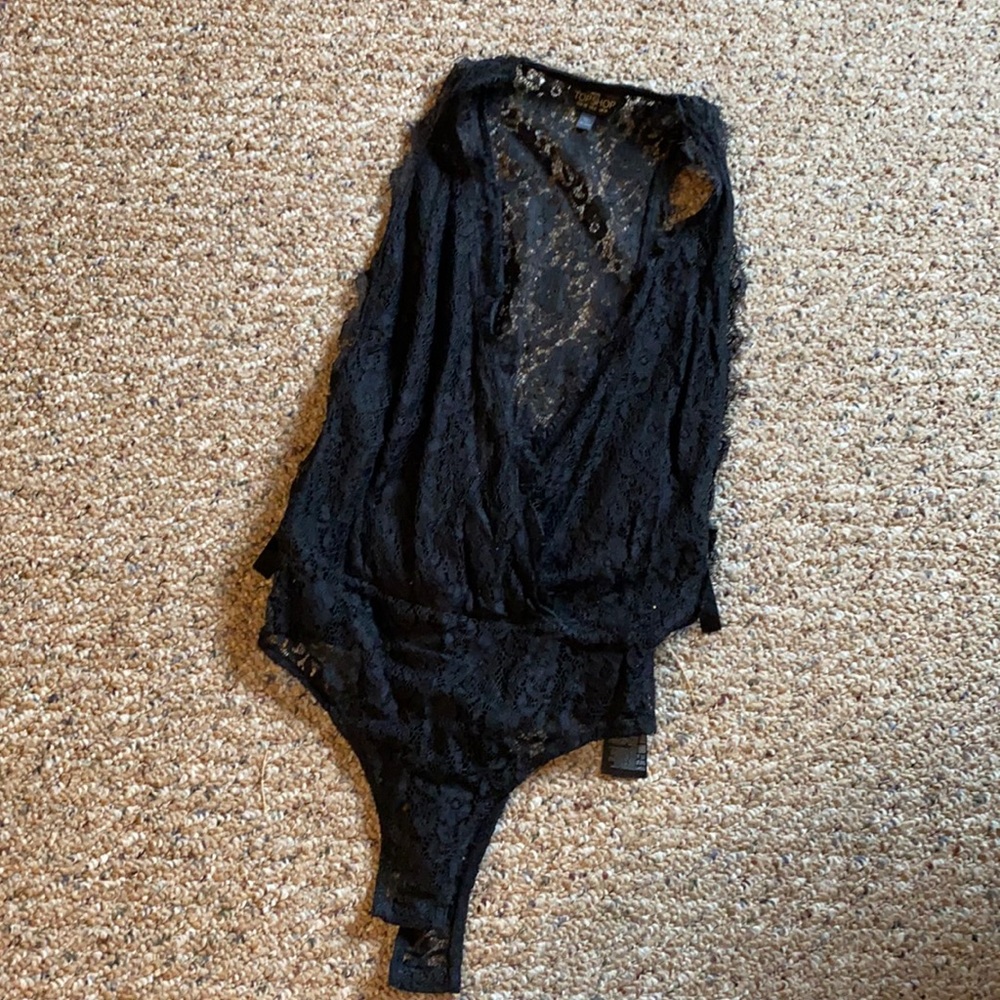 Black laced Topshop bodysuit